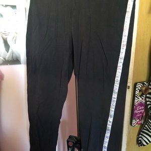 Pink brand yoga pants with bling down legs XS